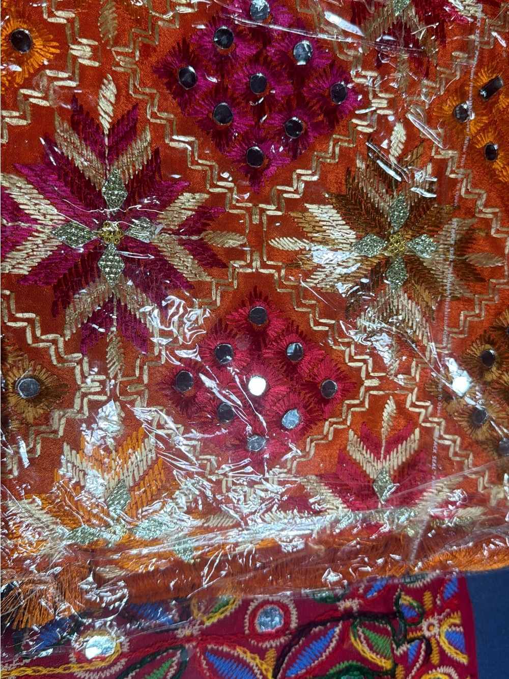 Embroidered Mirrorwork phulkari dupatta